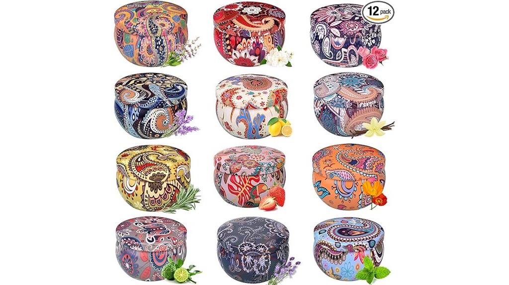 12 pack soy travel candles