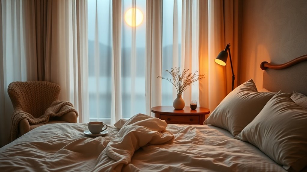 avoid stimulants and heavy meals