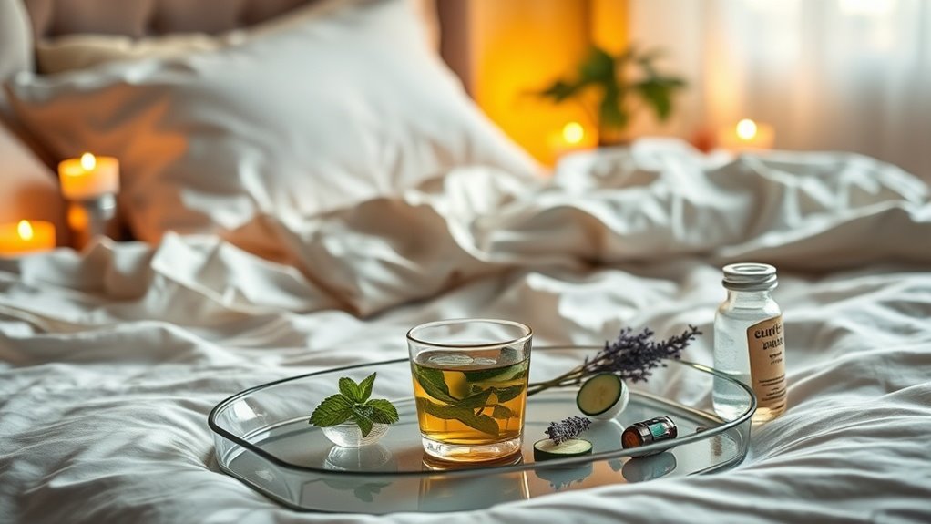 calming herbal tea ritual