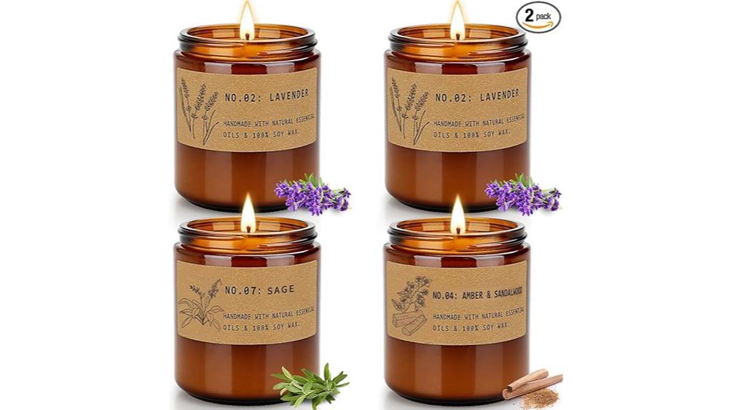 four scented candle gift set