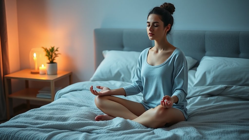 relaxing breathing before bed