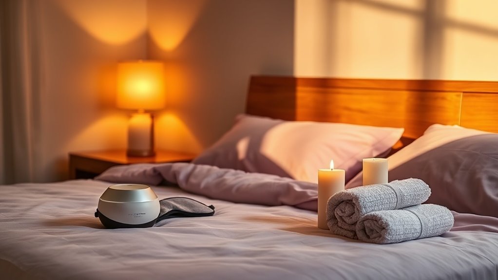 soft lighting and aromatherapy